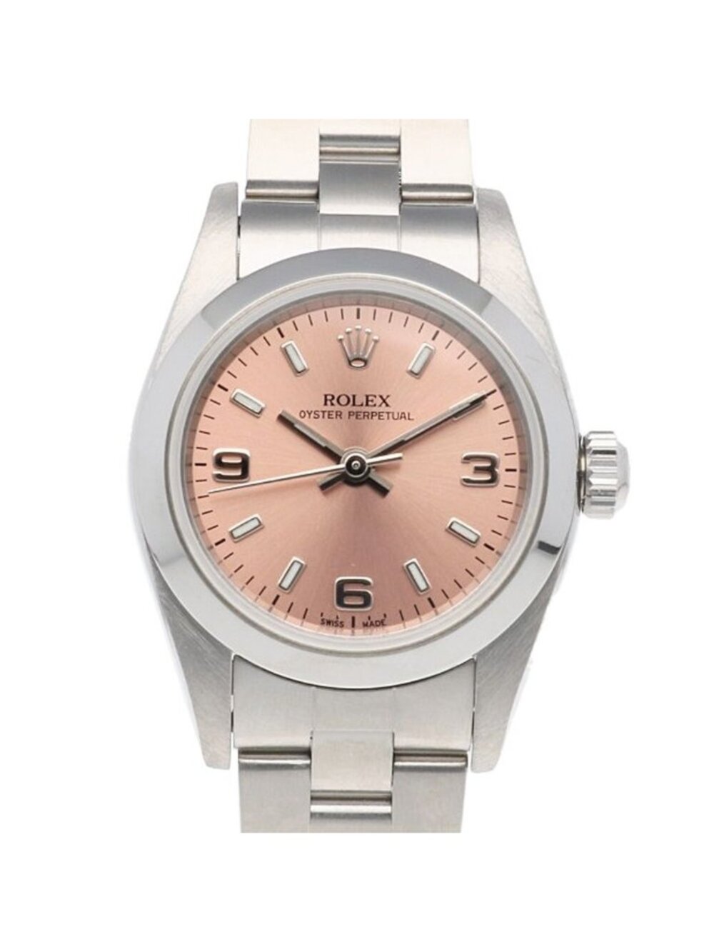 Rolex Oistar Perpetual Watch Clock Stainless Steel Automatic Overhauled